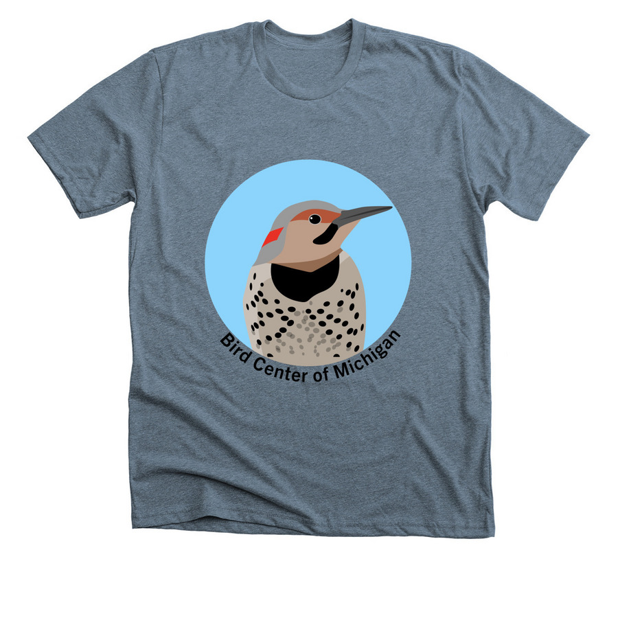 Northern Flicker, a Heather Slate Premium Unisex Tee