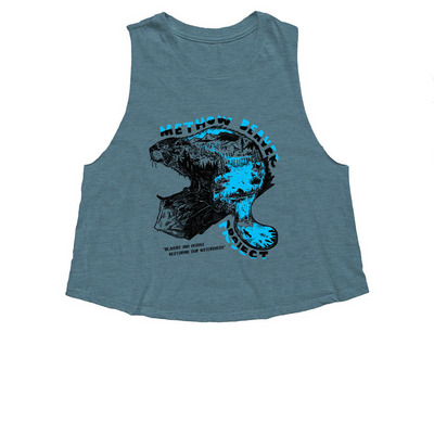 MOBP Summer Sale, a Heather Deep Teal Women's Cropped Racerback Tank