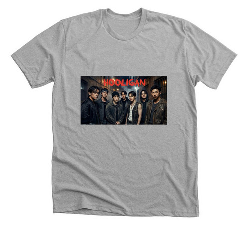 Hooligan Bts, a Athletic Heather Premium Unisex Tee