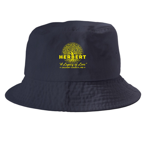 "A Legacy of Love" Hat, a Navy Printed Bucket Hat
