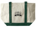 Uptown Theater Tote Bag, a Natural/Forest Large Two-Tone Canvas Tote Bag