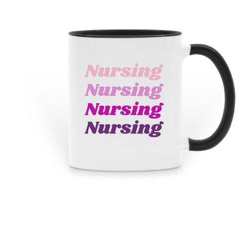 Nursing Mug, a Black Two-Tone Ceramic Mug