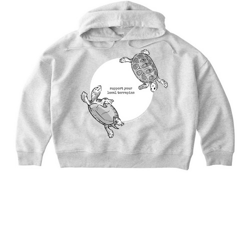 Diamondback Terrapin Apparel, a Cool Heather Grey Stanley/Stella Women?s Stella Nora Pullover Hoodie