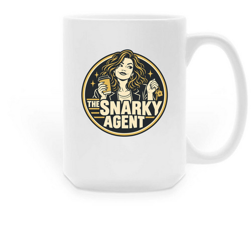 The Snarky Agent | Fueled by Coffee Mug, a White Large Coffee Mug