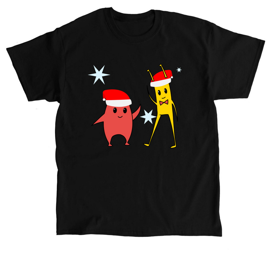 Wabi and Scarlett Santa Hat, a Black Classic Unisex Tee