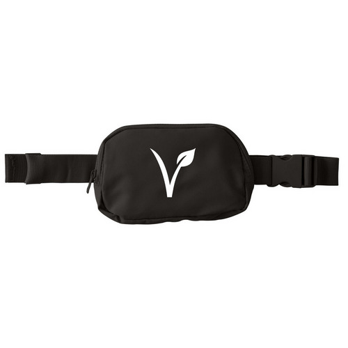 Vegan Hip Bag, a Deep Black Matte Hip Pack
