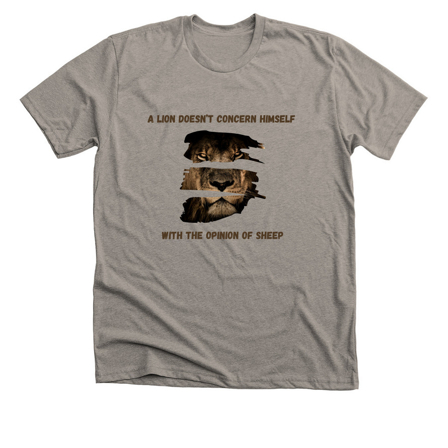 Lion of Judah, a Heather Stone Premium Unisex Tee