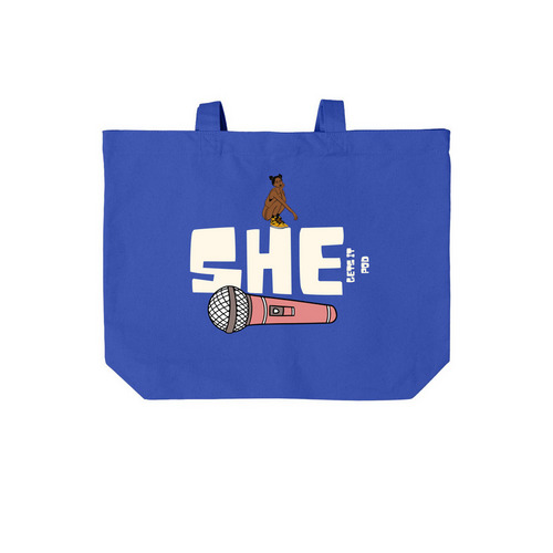 SHE Tote, a True Royal Cotton Canvas Tote Bag