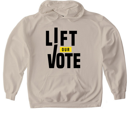 Lift Our Vote Swag, a Sand Gildan Softstyle Pullover Hoodie