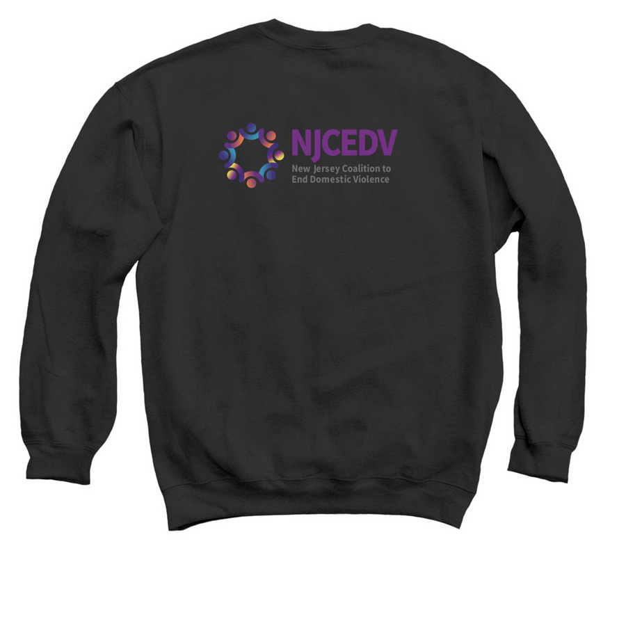 Advocacy Vibes, a Black Crewneck Sweatshirt (back-view)