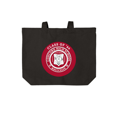 CHS Class of '86 tote, a Deep Black Cotton Canvas Tote Bag