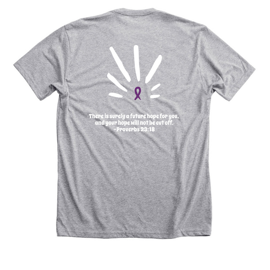 Hope for Harper, a Athletic Heather Premium Unisex Tee (back-view)