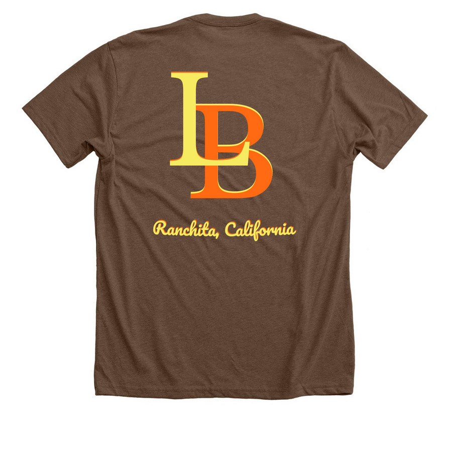 5 Year Anniversary / Hometown Colors, a Heather Brown Premium Unisex Tee (back-view)