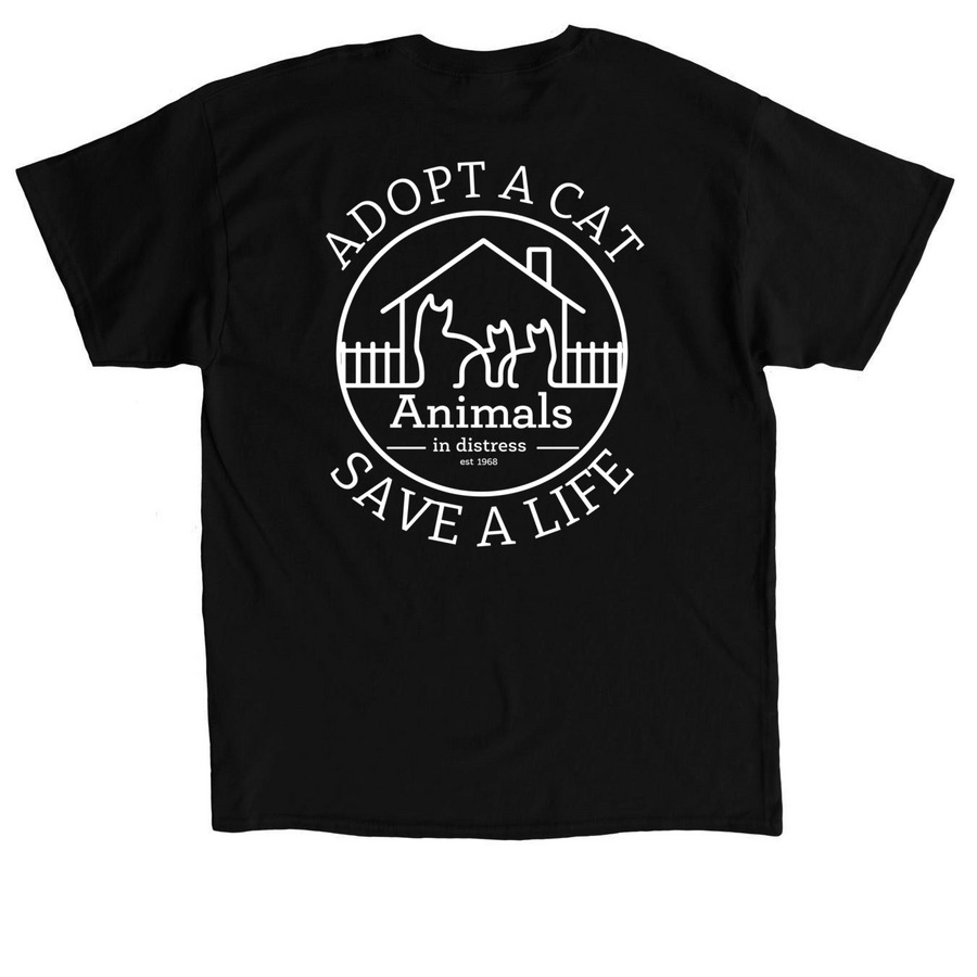 Animals In Distress NJ, a Black Classic Unisex Tee (back-view)