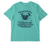 Karma is a Pug, a Pool Blue Stanley/Stella Unisex Creator 2.0 Tee