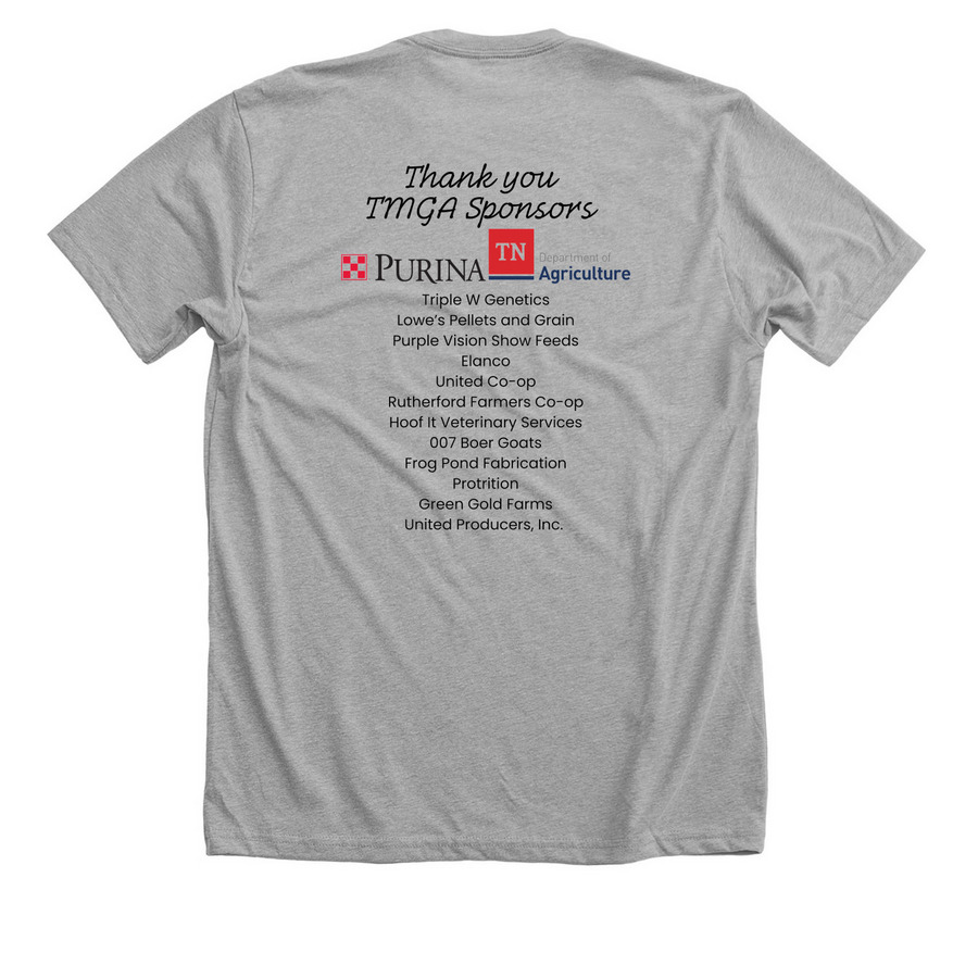 TMGA&nbsp;, a Athletic Heather Premium Unisex Tee (back-view)