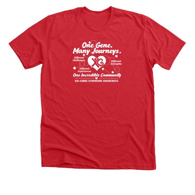 XGS Many Journeys Shirt, a Heather Red Premium Unisex Tee