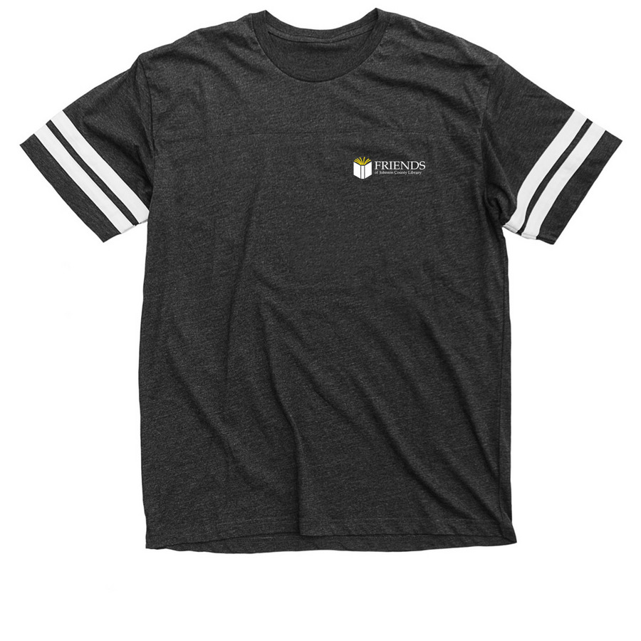 We're Team Library! | Football Jersey, a Vintage Smoke / White Football Jersey Tee