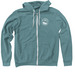 CWP Single Color Logo Sweatshirts, a Heather Deep Teal Zip Up Hoodie
