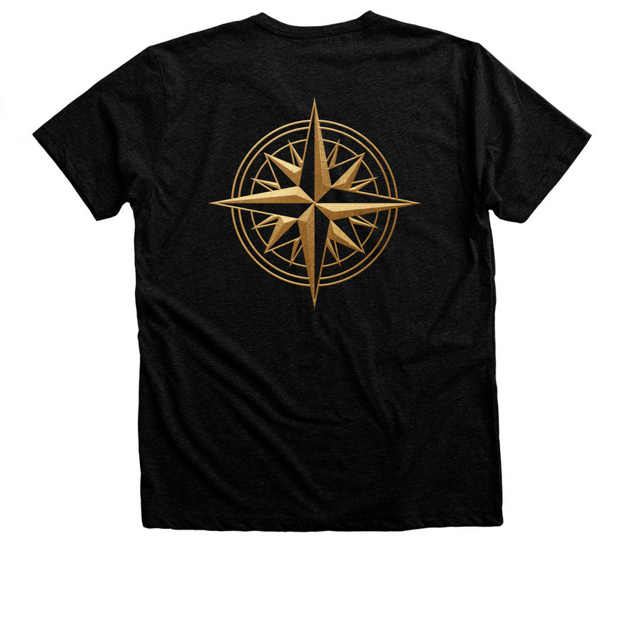 Be The Captain, a Black Heather Premium Unisex Tee (back-view)