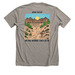 Any trail, anywhere, leave it better., a Heather Stone Premium Unisex Tee (back-view)