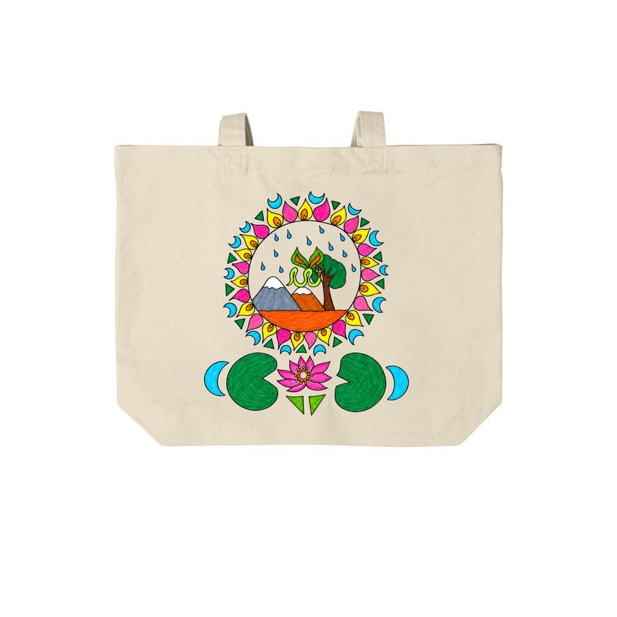 Balance by&nbsp;Zubeda Khan, a Natural Cotton Canvas Tote Bag