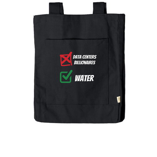 NO DATA CENTERS, a Black Reclaimist Everywhere Tote Bag