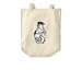 Simple Silken Tote: Black and White, a Natural