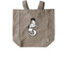 Simple Silken Tote: Black and White, a Pumice