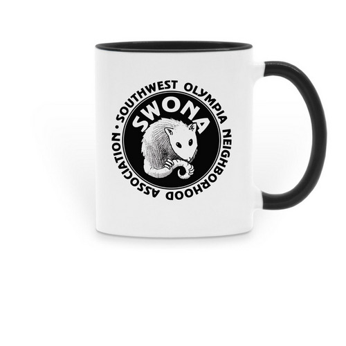 Classic SWONA Mug, a Black Two-Tone Ceramic Mug