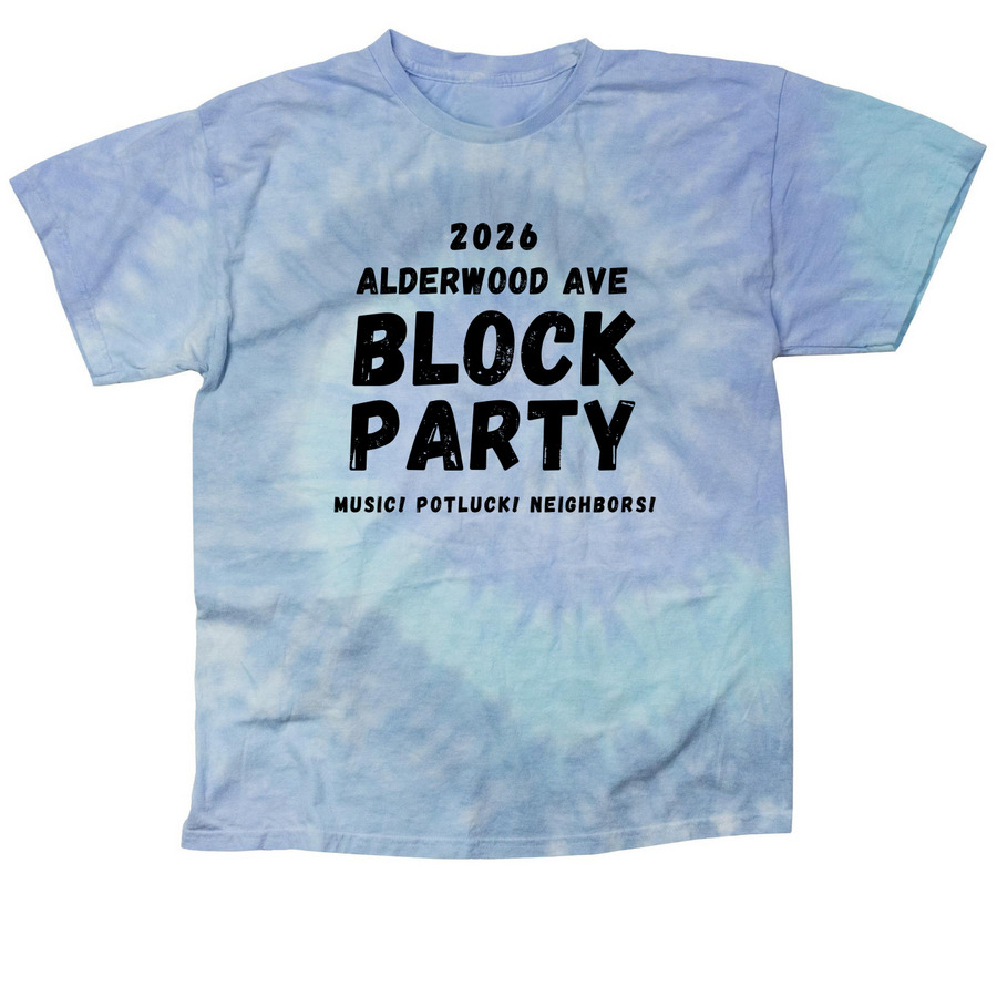2026 Alderwood Ave Block Party, a Lagoon Classic Tie Dye Tee