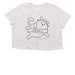 Nameowste, a Heather Dust Women?s Flowy Cropped Tee