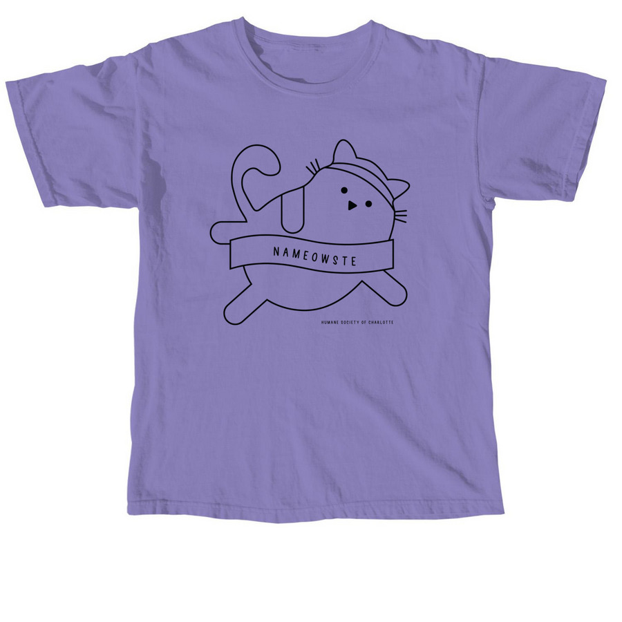 Nameowste, a Violet Comfort Colors Unisex Tee