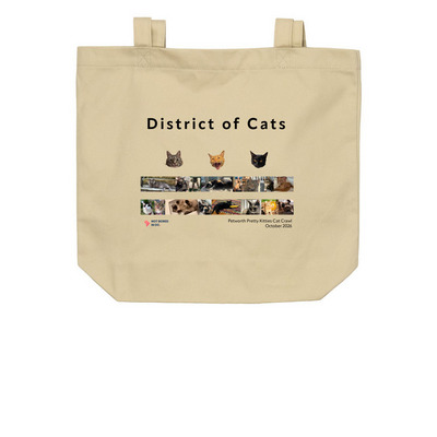 District of Cats Tote Bags, a Oyster Organic Cotton Tote Bag