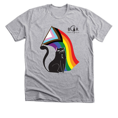 Black Cat Rescue - Pride, a Athletic Heather Premium Unisex Tee