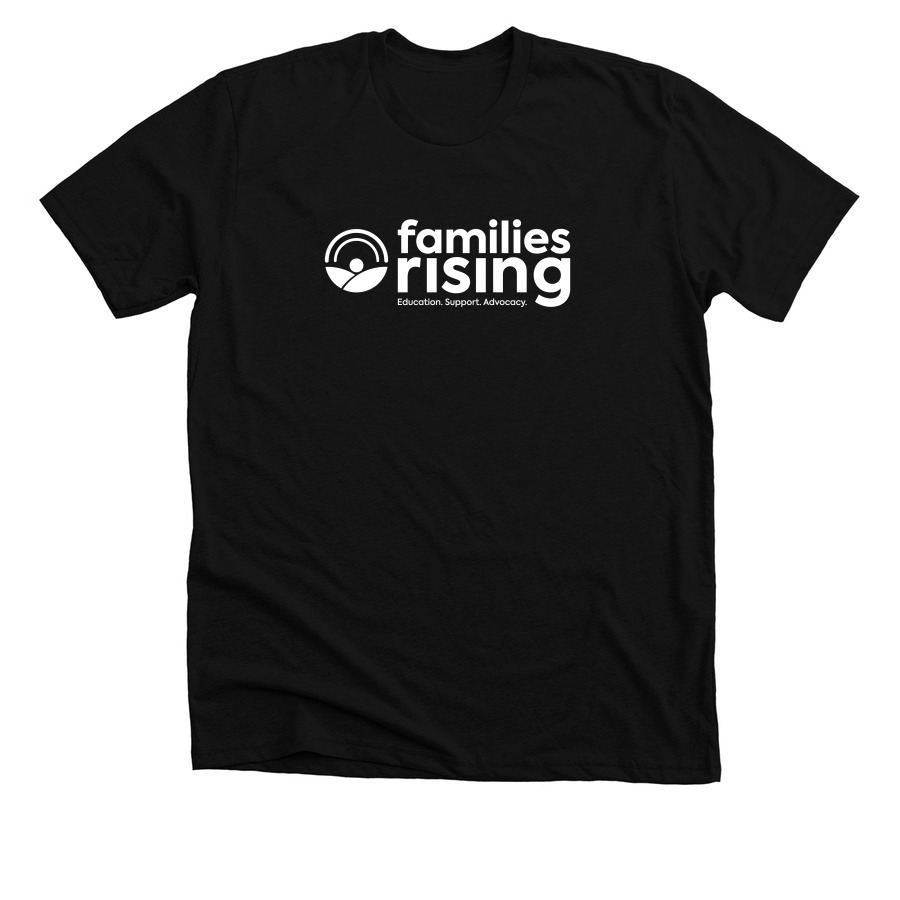 Solid Tee, White Logo, a Solid Black Blend Premium Unisex Tee