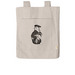 Simple Silken Tote: Chinchilla/Black Irish, a Pumice