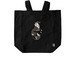 Simple Silken Tote: Chinchilla/Black Irish, a Black Recycled Cotton Tote Bag
