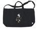 Simple Silken Tote: Chinchilla/Black Irish, a Black
