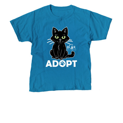BCR Adopt-A-Cat Month Youth Shirts!, a Sapphire Youth Unisex Tee
