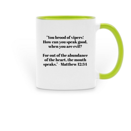 Brood of vipers, a Green Two-Tone Ceramic Mug