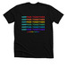 Happier Together Slogan PRIDE (Dark), a Solid Black Blend Premium Unisex Tee
