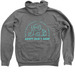HART Adopt Don't Shop, a Deep Heather Zip Up Hoodie (back-view)