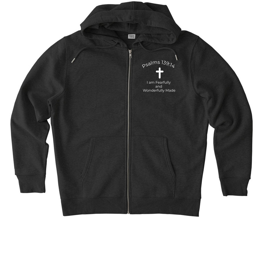 God say, a Dark Heather Grey Stanley/Stella Unisex Cultivator 2.0 Zip Up Pullover Hoodie