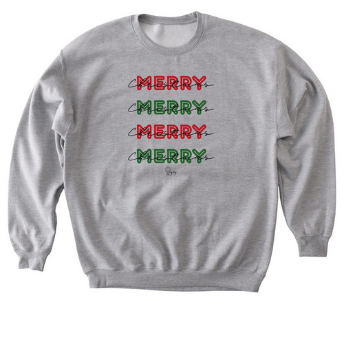 Merry Christmas Up Pup!, a Sport Grey Softstyle Crewneck Sweatshirt