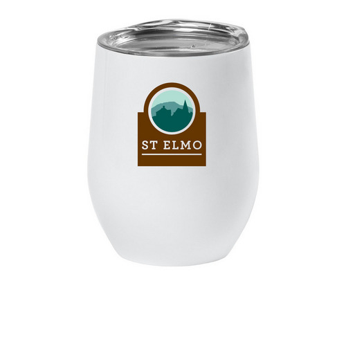 St. Elmo Wine Night Tumbler, a White Insulated Wine Cup
