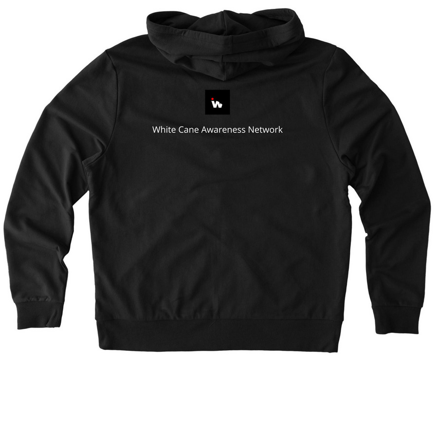 2026 Dark Background Zip Hoodies, a Deep Black Allmade Organic French Terry Zip Up Hoodie (back-view)
