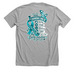 Know the Signs: Ovarian Cancer Awareness, a Athletic Heather Premium Unisex Tee (back-view)