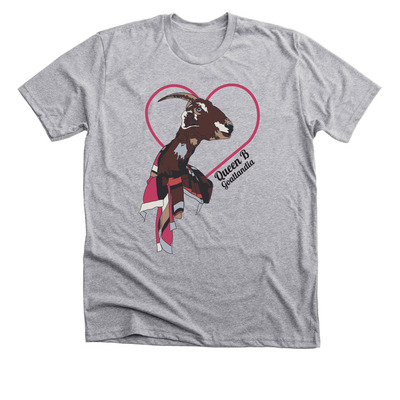 Goatlandia's Queen B, a Athletic Heather Premium Unisex Tee