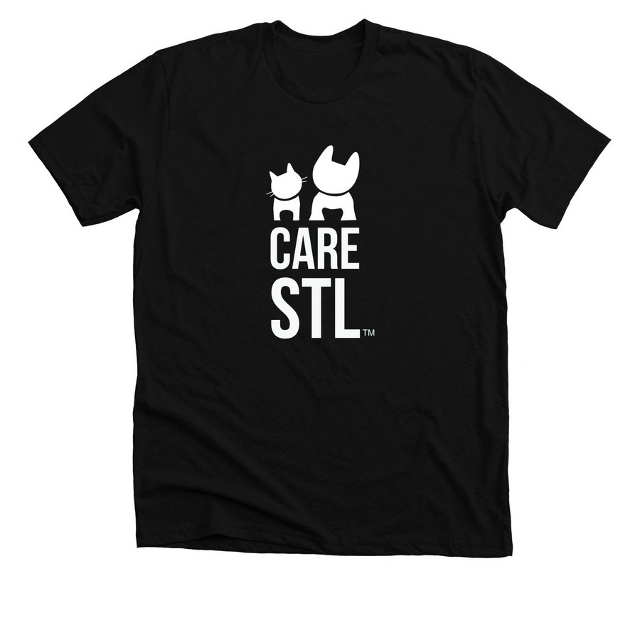 CARE STL LOGO, a Solid Black Blend Premium Unisex Tee